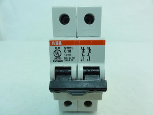 ABB S202U-C10; Circuit Breaker; 2P; 10A; 240VAC
