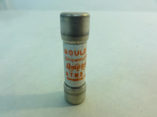 Gould ATM3; Lot-6 Fuse; 3A; 600V 13/32"OD x 1-1/2"L