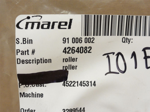 Marel 4264082; End Roller F/HD; 1/4"ID x 7/8"OD x 3-3/8" Long