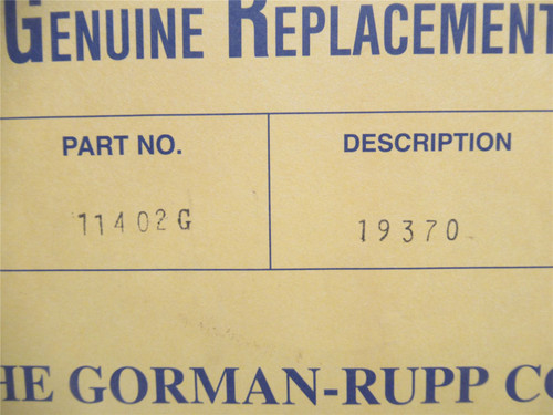 Gorman-Rupp 11402G; Keyed Flange Gasket 19370