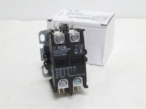 Eaton C25BNF230T; Contactor; 30A; 2P; 600VAC; Coil: 24VAC