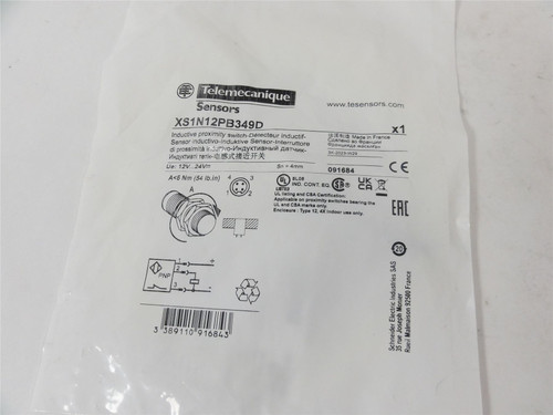 Telemecanique XS1N12PB349D; Proximity Sensor 12V-24V;4MM Size