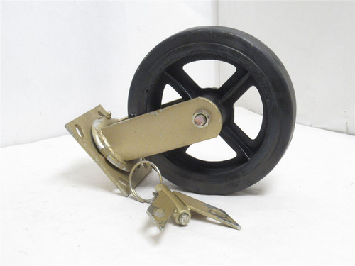 Industry-Std 1NVE9; Swivel Plate Caster; 8" Wheel OD; Rubber