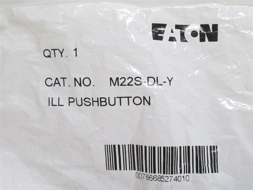 Eaton M22S-DL-Y; Pushbutton Actuator; Yellow; Illuminated