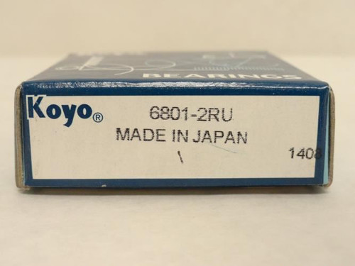 Koyo 6801-2RU; Ball Bearing 12mm ID x 21mm OD x 5mm Width