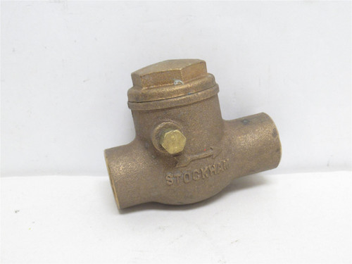 Stockham B-309C-1; Inline Check Valve 1"; Bronze; Solder