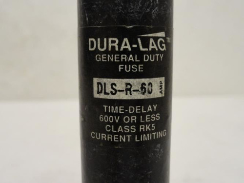 Cooper-Bussmann DLS-R-60; Dura-Lag Time Delay Fuse; 60A; 600VAC