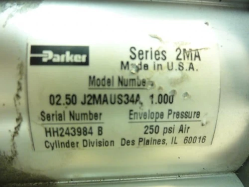 Parker 02.50J2MAUS34A1.000; Air Cylinder; 2.5"ID; 1" Stroke