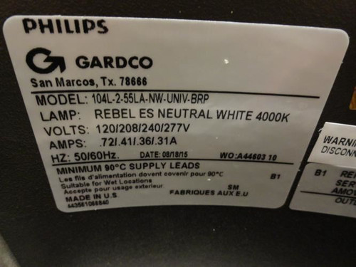 Philips 104L-2-55LA-NW-UNIV-BRP; Performance Sconce LED; 4000K