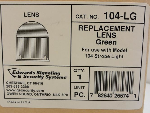 Edwards Signaling 104-LG; Green Lens; Class 104