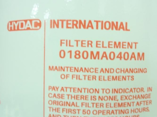 Hydac 0180MA040AM; Hydraulic Filter Element; 1-1/2�16 UN Thread