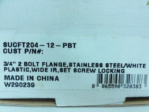 Peer SUCFT204-12-PBT; Ball Bearing Unit; 0.75" Bore; 2-Bolt