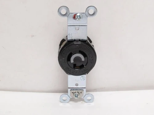 Hubbell HBL4760; Locking Receptacle; 15A; 277VAC; Black