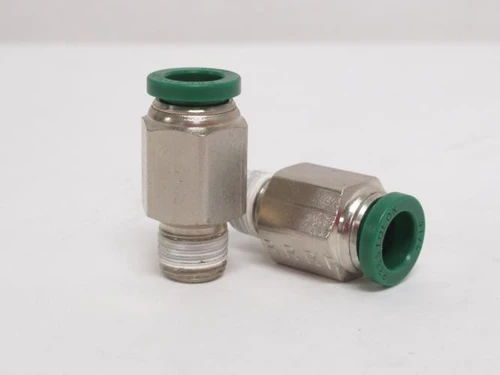 Parker W68PLP-5-2; Lot-2 Brass Connectors; 5/16" PTC x 1/8MNPT