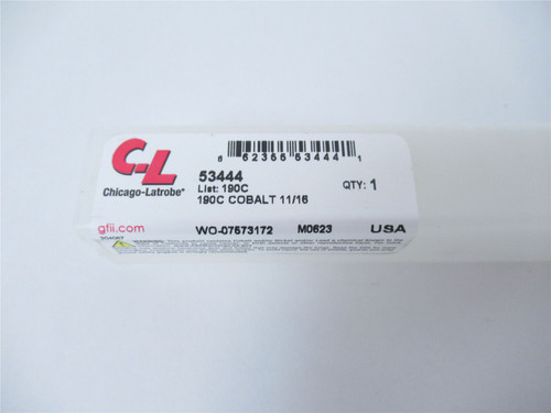 Chicago Latrobe 53444; Silver Deming Drill 11/16" Cobalt