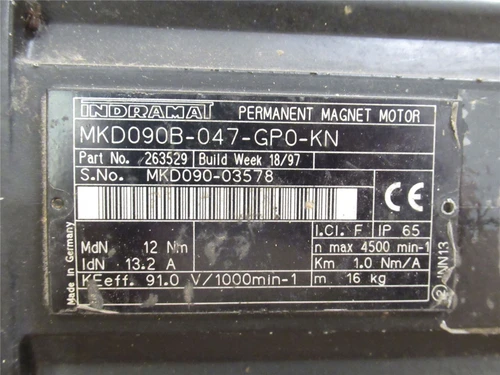 Rexroth MKD090B-047-GP0-KN; AC Servo-Motor 600V; 500R/min