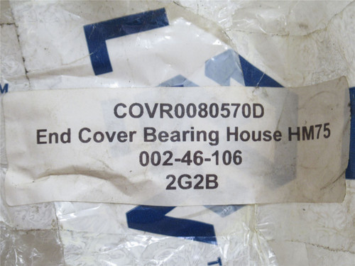 Haarslev COVR0080570D; Bearing Housing End Cover; HM75