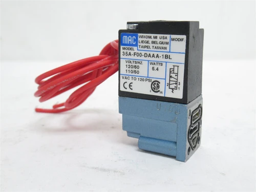 MAC 35A-F00-DAAA-1BL; Solenoid Valve; 0-120PSI. 110/120VAC
