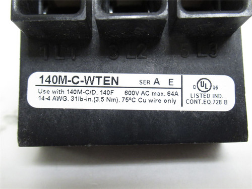 Allen-Bradley 140M-C-WTEN; Busbar Feeder Terminal; Top Feed