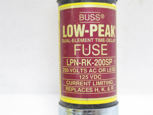 Bussmann LPN-RK-200SP; Time Delay Fuse; 250A; 200VAC/125VDC