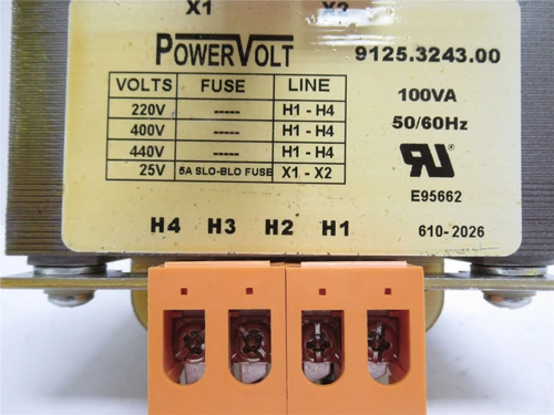 Power Volt 9125.3243.00; Transformer; 100VA; 220-400VAC
