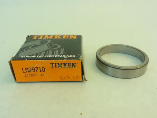 Timken LM29710; Tapered Roller Bearing Cup; 2-9/16" OD; 0.55" W