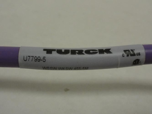 TURCK U7799-5; Eurofast Network Cable; 5m Long; Male/Female
