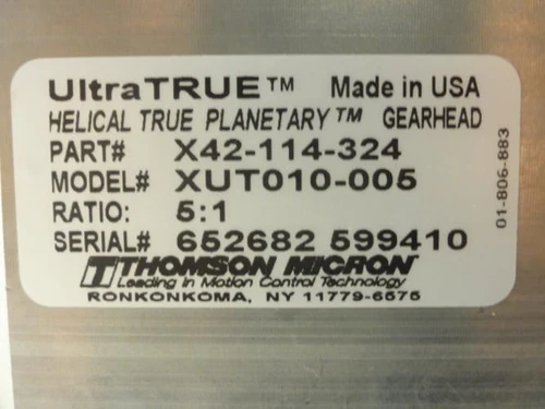Thomson XUT010-005; Helical True Planetary Gearhead; Size: 10