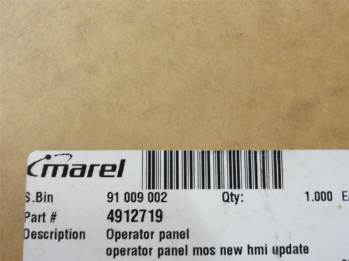 Marel 4912719; Mounted OEM Operator Panel Assembly