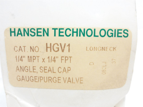 Hansen HGV1; Long Neck Angle Seal Cap; 1/4 x 1/4NPT
