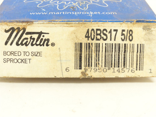 Martin 40BS17 5/8; Sprocket #40; 17 Teeth; 5/8"ID