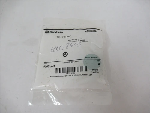Allen-Bradley 800T-N41; Push Button Green Accesory 30mm