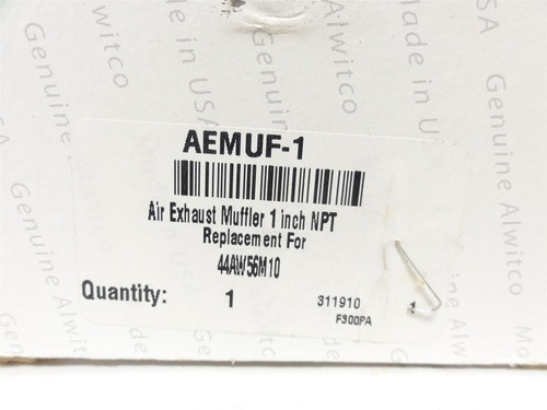 Alwitco AEMUF-1; Air Exhaust Muffler; Size: 10; 1NPT