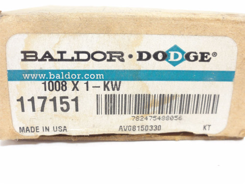 Dodge 1008X1-KW; Taper Lock Bushing 117151; 1"ID