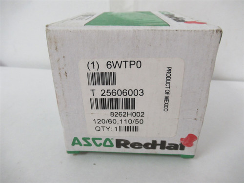 Asco 826H002; Solenoid Valve 2 Way 24V 1/8" Pipe Brass