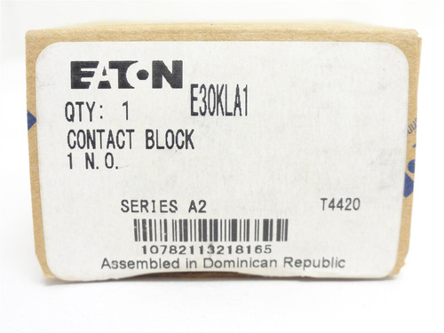 Eaton E30KLA1; Contact Block; 10A; 600V; 1 Pole