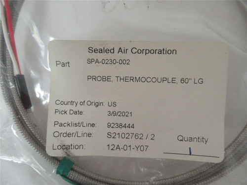 Sealed Air Corp SPA-0230-002; Thermocouple Probe 60" Length