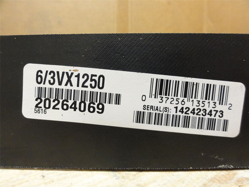 Continental 6/3VX1250; Banded V-Belt 125" Long x 2.41" Wide