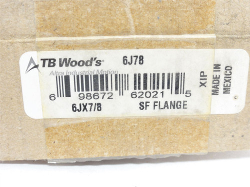 TB Woods 6J78; Sure-Flex Coupling Flange; 7/8"ID; Size: 6