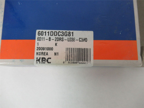 KBC 6011-B-2DRS-L08-C3; Bearing 55mmID 90mmOD 18mm Thick