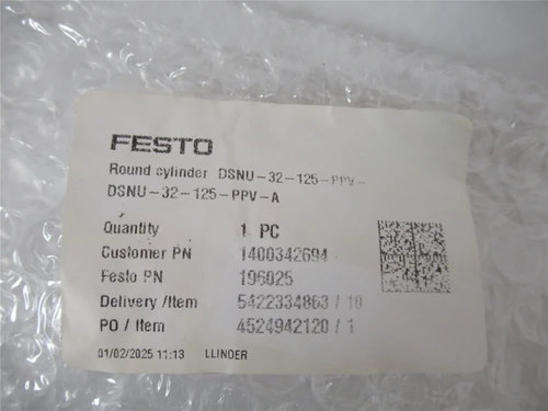 Festo DSNU-32-125-PPV-A; Air Cylinder 32mmB x 125mmStroke