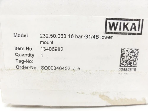 Wika 232.50.063; Pressure Gauge; 0-160PSI; 2.5" Dial; 1/4NPT