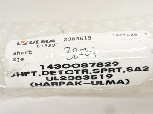 Ulma 2383519; Detector Sprocket Shaft; SS; 27-1/4" Long