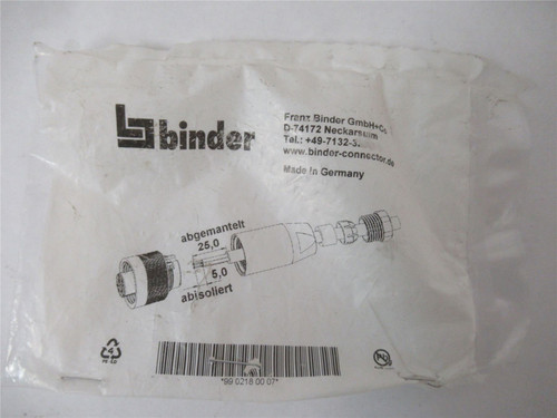 Binder 9902180007; Cable Connector 7 Pin