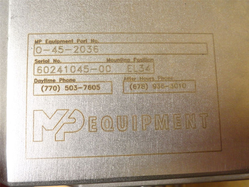 MP Equipment 0-45-2036; Gearbox; SS; 4:1 Ratio