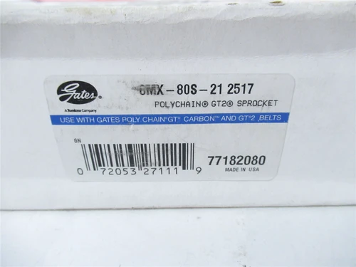 Gates 8MX80S212517; Bushed Timing Pulley 8mm x 80T x 21mmW