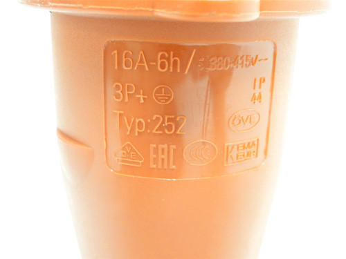 Mennekes 252; Straight Industrial Power Connector; 380-415VAC