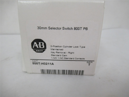 Allen-Bradley 800T-H3211A; Selector Switch 2 Position 30mm