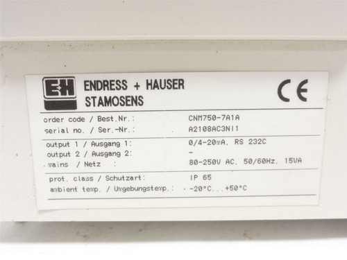 Endress+Hauser CNM750-7A1A; Nitrate Sensor CNS70 Transmitter