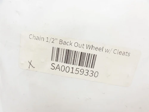 Foodmate SA00159330; Back Out Wheel Chain W/Cleat; 1/2" Pitch
